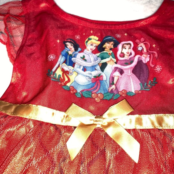 Disney Princess plaid red dress tulle age‎ 2 new  Cinderella Jasmine Snow White - Picture 10 of 12